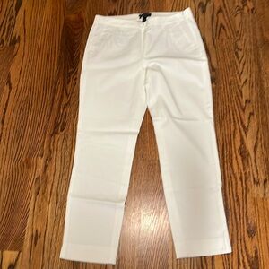Size 4/JCrew White Martie Pant